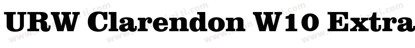 URW Clarendon W10 Extra Bold字体转换
